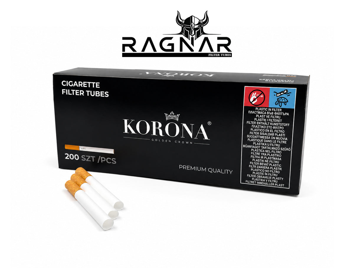 Korona King Size 8mm Filter Tubes. 200 x King Tubes