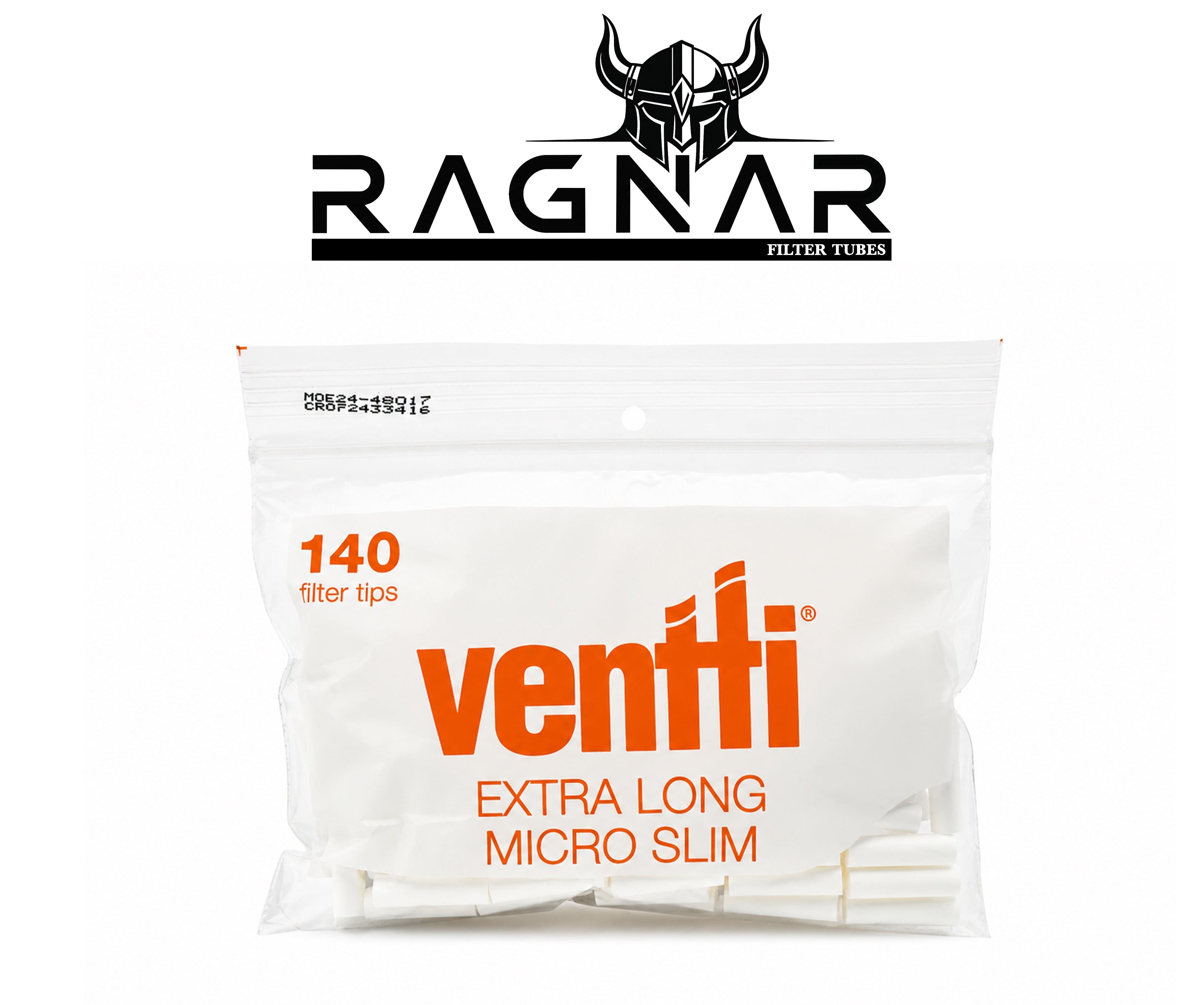 Ventti Bag of Extra Long Micro Slim Filter Tips. 140 Filter Tips