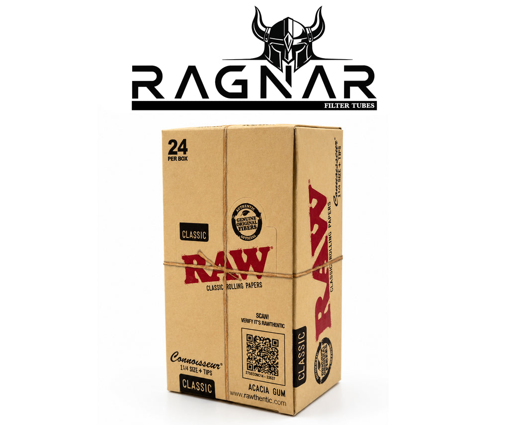 RAW Classic Rolling Paper 1 1/4 With Tips Per Booklet