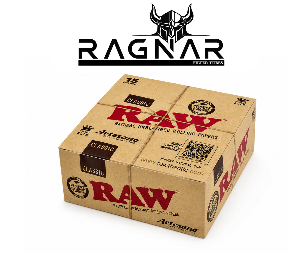 RAW Artesano Rolling Paper King Size Slim With Tips per Booklet