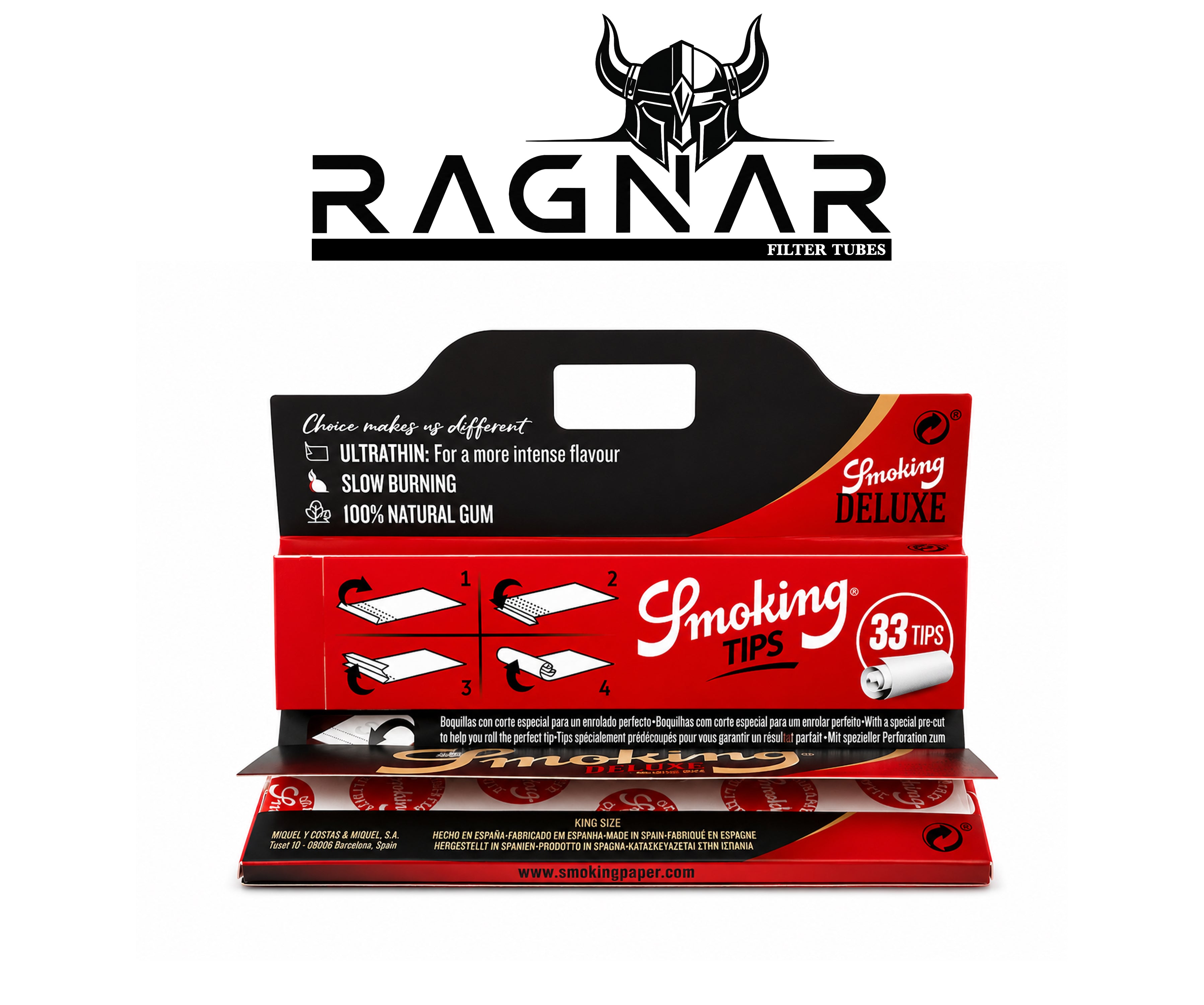Smoking Deluxe Rolling Paper With Tips Per Booklet