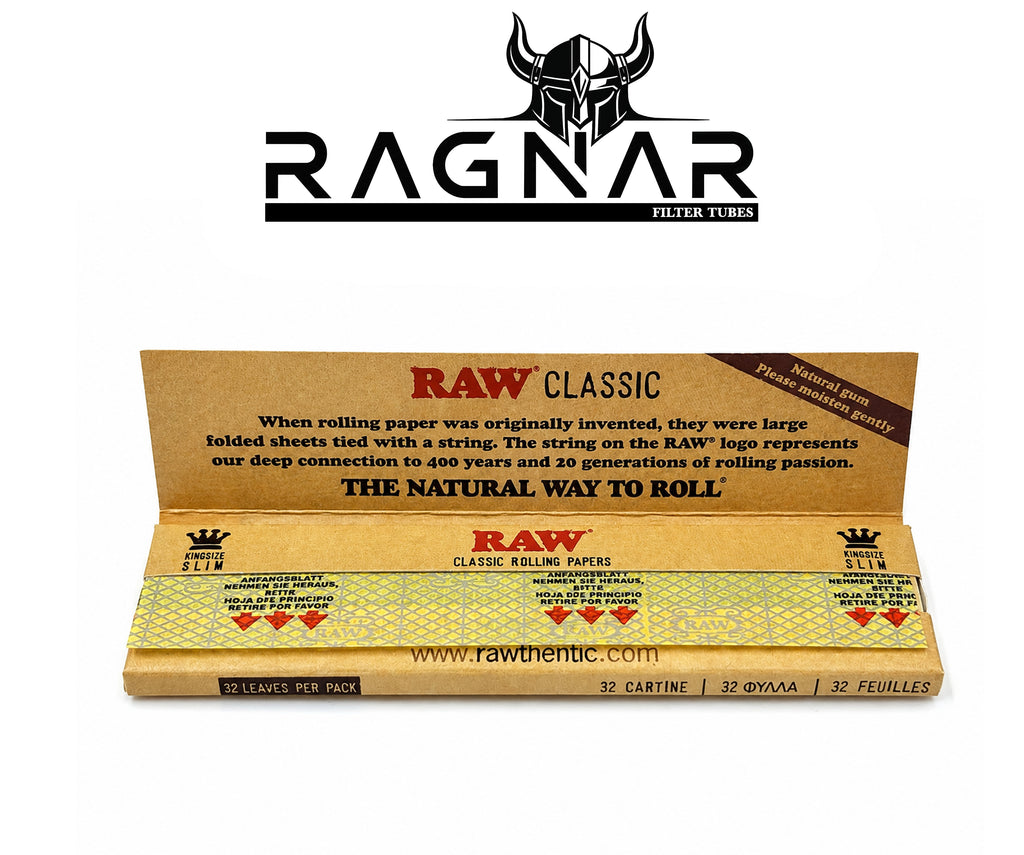 RAW Classic Rolling Paper King Size Slim Per Booklet