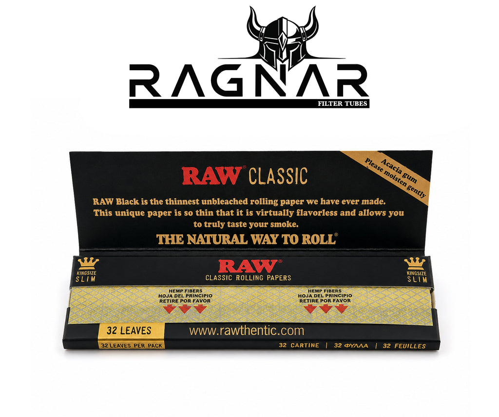 RAW Black King Size Slim Per booklet