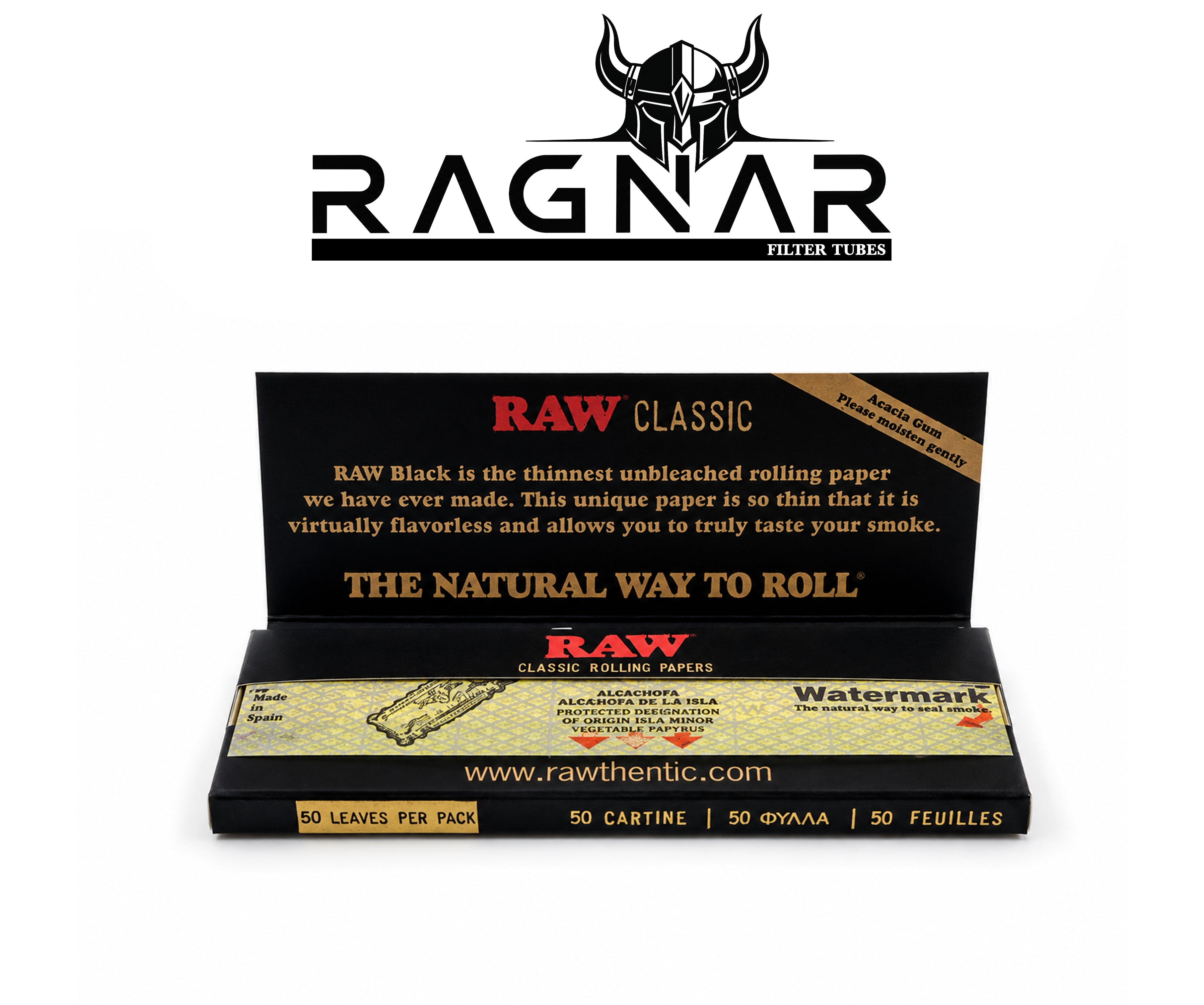 RAW Black Paper Single Wide Per Booklet