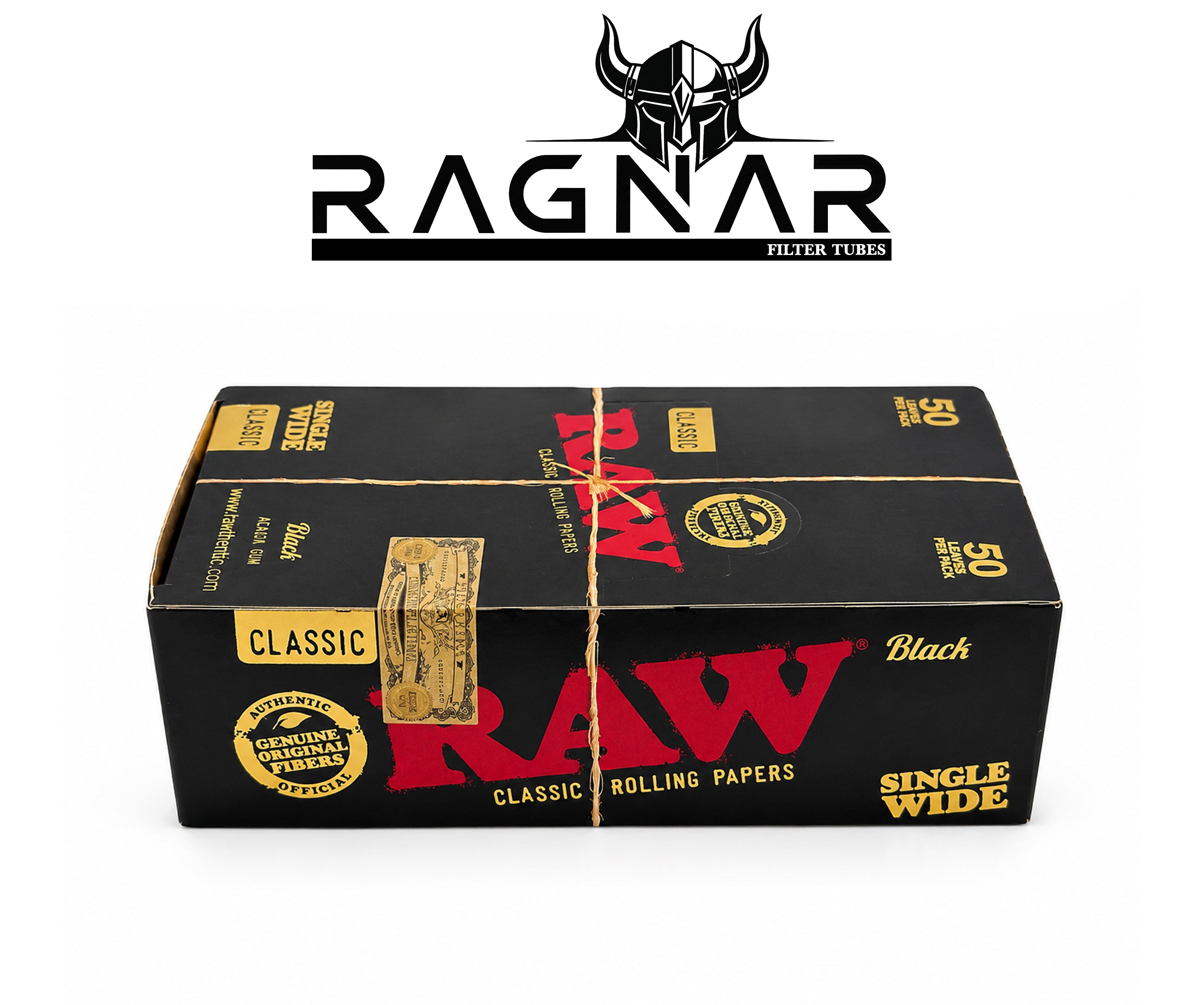 RAW Black Paper Single Wide Per Booklet