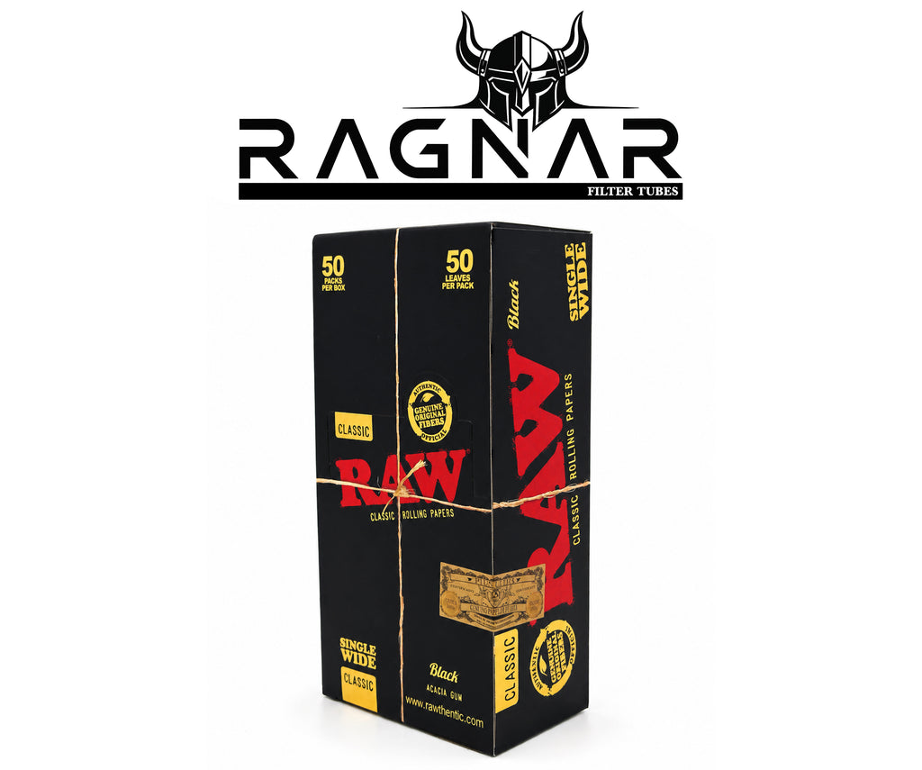 RAW Black Paper Single Wide Per Booklet