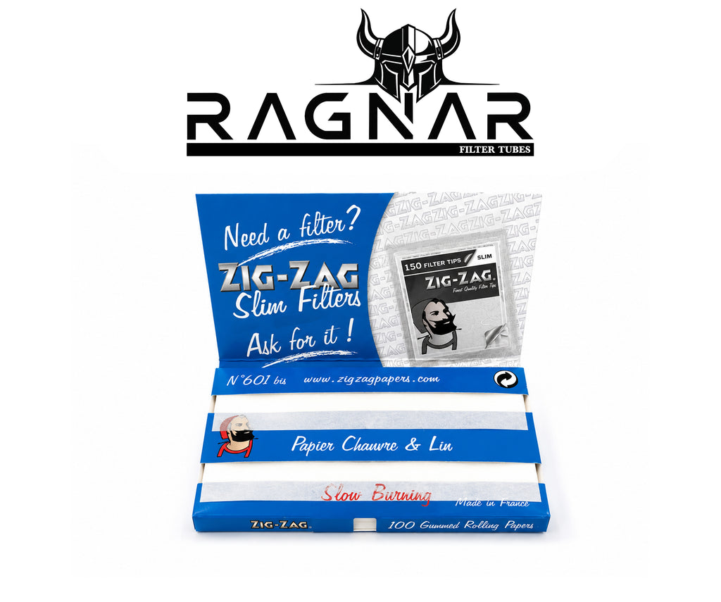 ZIG-ZAG Blue Double Rolling Paper Per Booklet