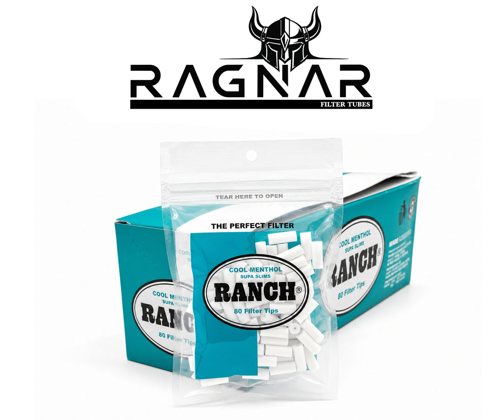 Ranch Bag of Cool Menthol Supa Slims Filter Tips. 80 Filter Tips