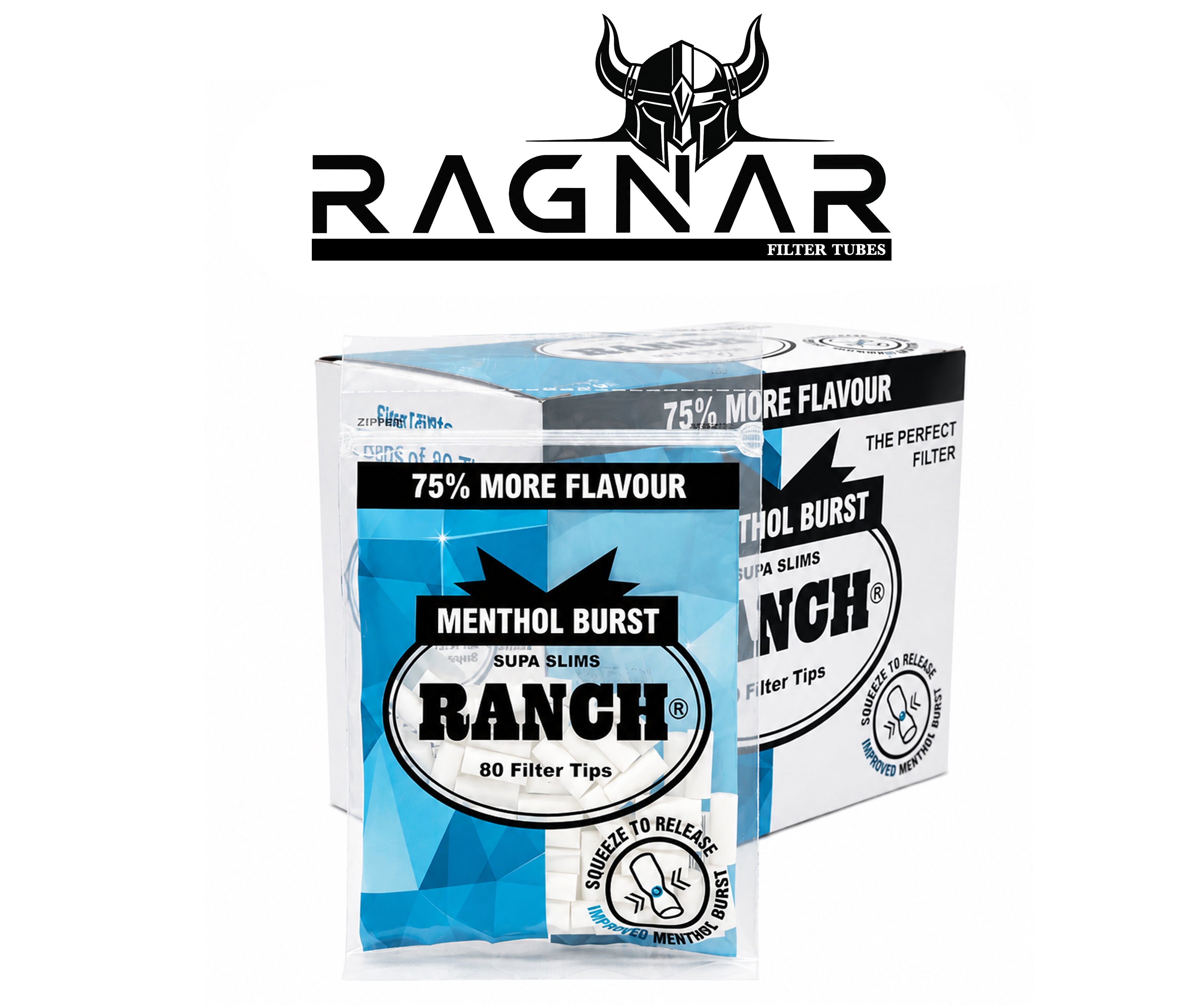 Ranch Bag of Menthol Burst Supa Slims. 80 Filter Tips
