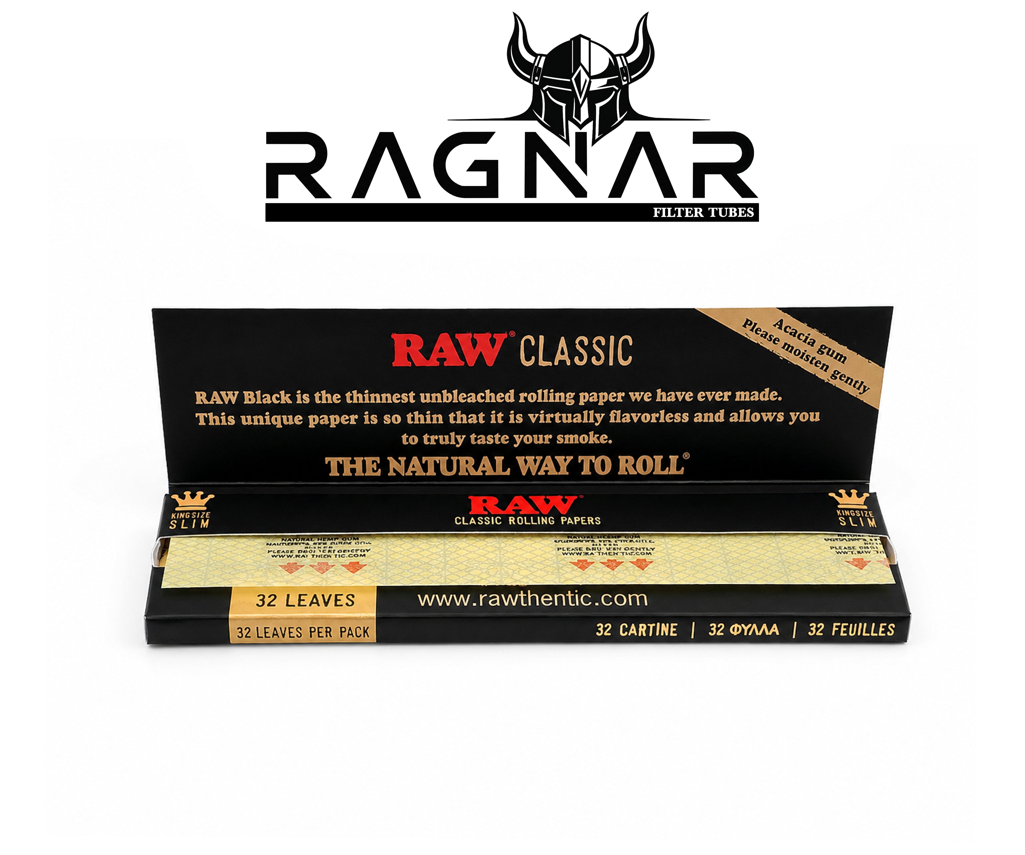 RAW Classic Rolling Paper King Size Slim Per Booklet
