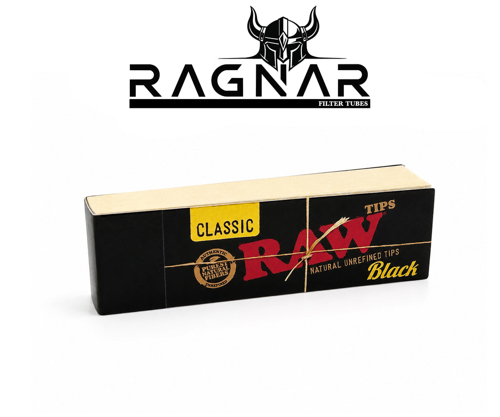 RAW Natural Unrefined Tips Black Per Booklet