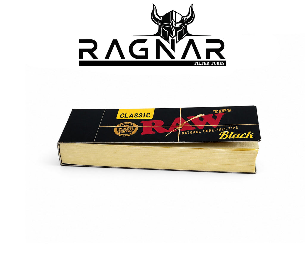 RAW Natural Unrefined Tips Black Per Booklet