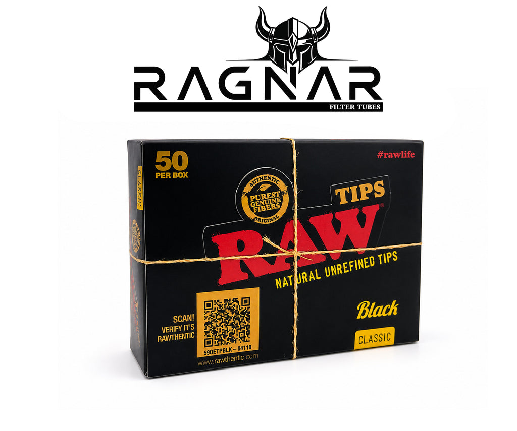 RAW Natural Unrefined Tips Black Per Booklet