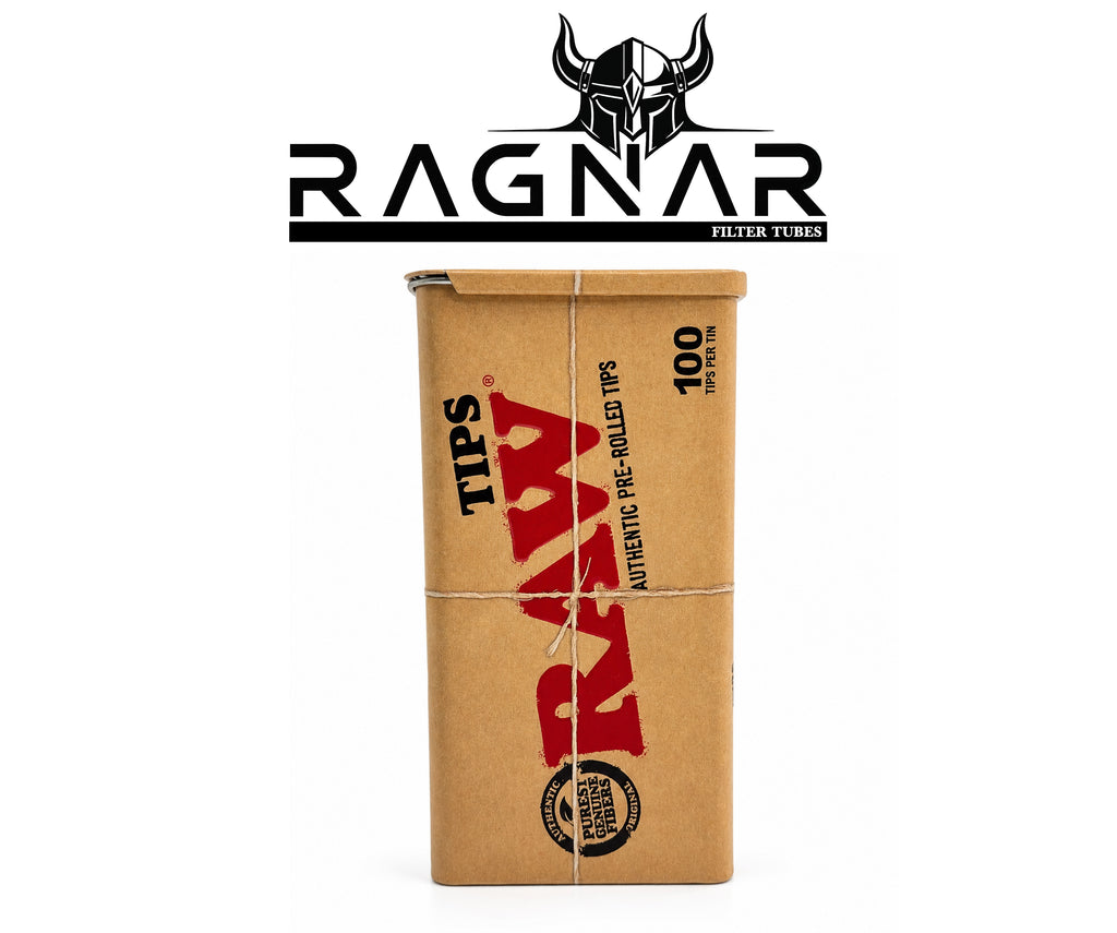 RAW Authentic Pre-Rolled Tips ,100 Tips Per Tin