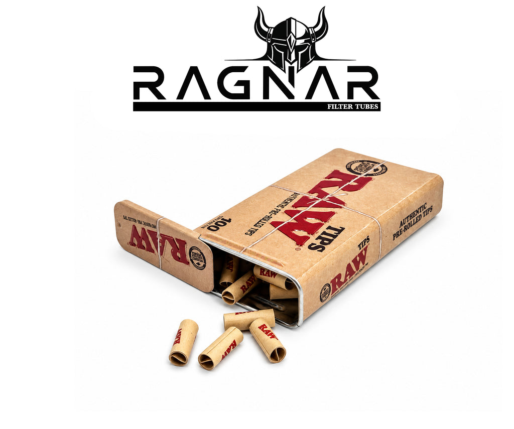 RAW Authentic Pre-Rolled Tips ,100 Tips Per Tin