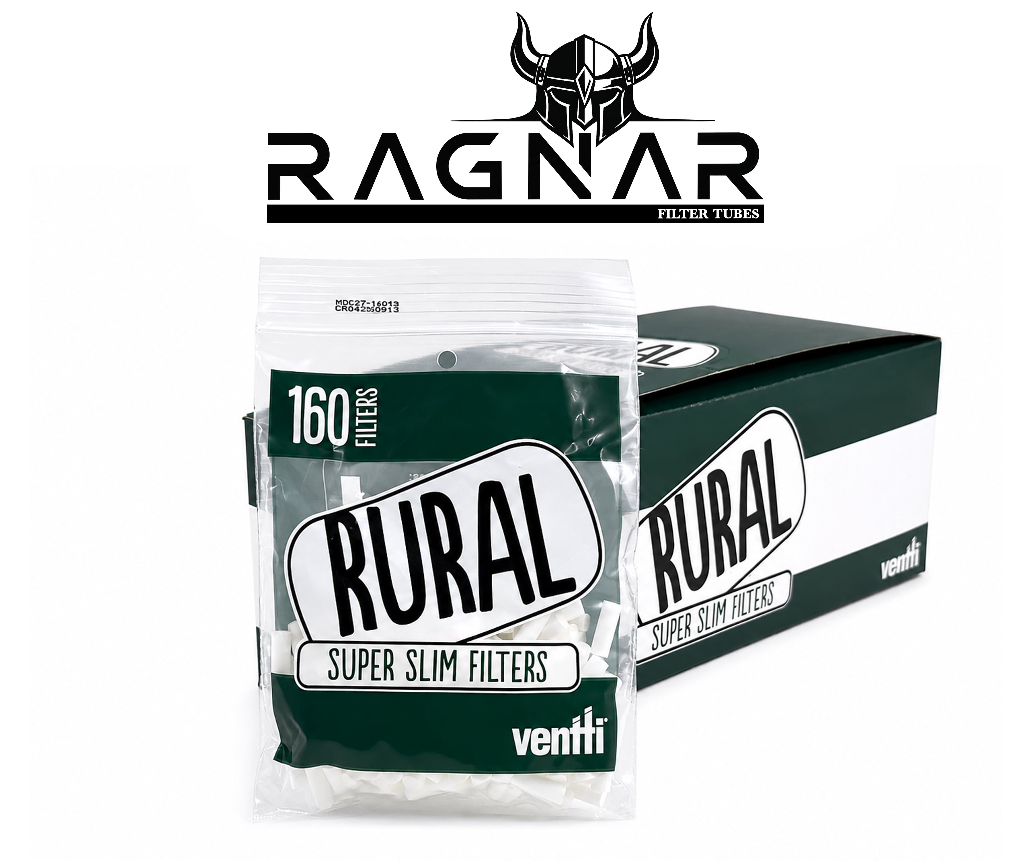 Ventti Bag of Rural Super Slim Filter Tips. 160 Filter Tips