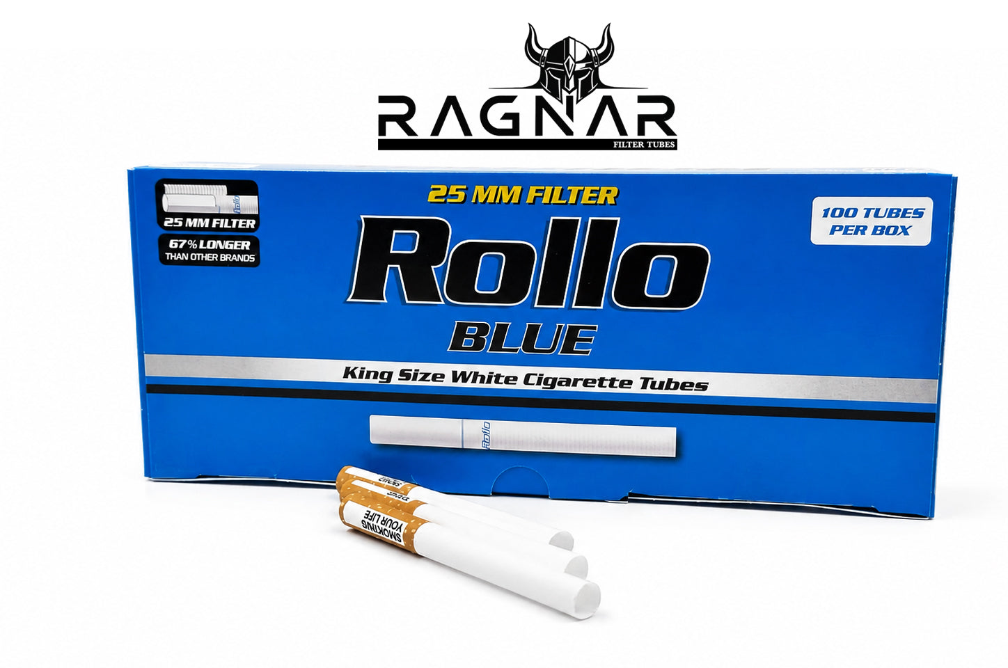 King Size 8mm Filter Tubes 25mm Filters. 100 x King Tubes