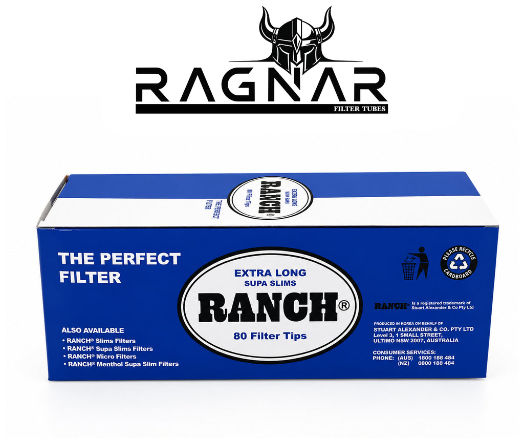 Ranch Bag of Extra Long Supa Slims Filter Tips. 80 Filter Tips
