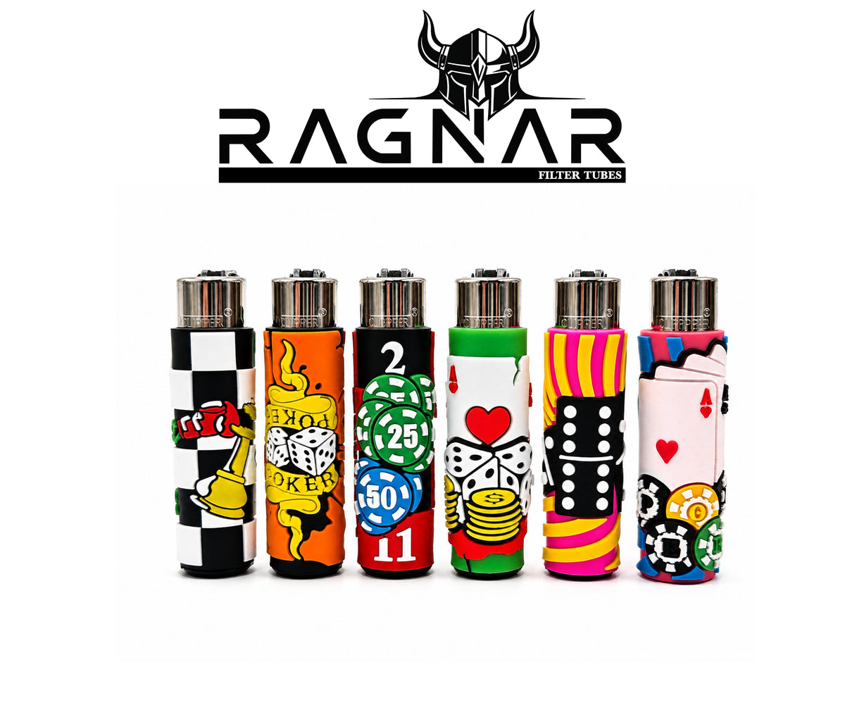 Clipper Casino Cover Reusable Lighters – Assorted Designs