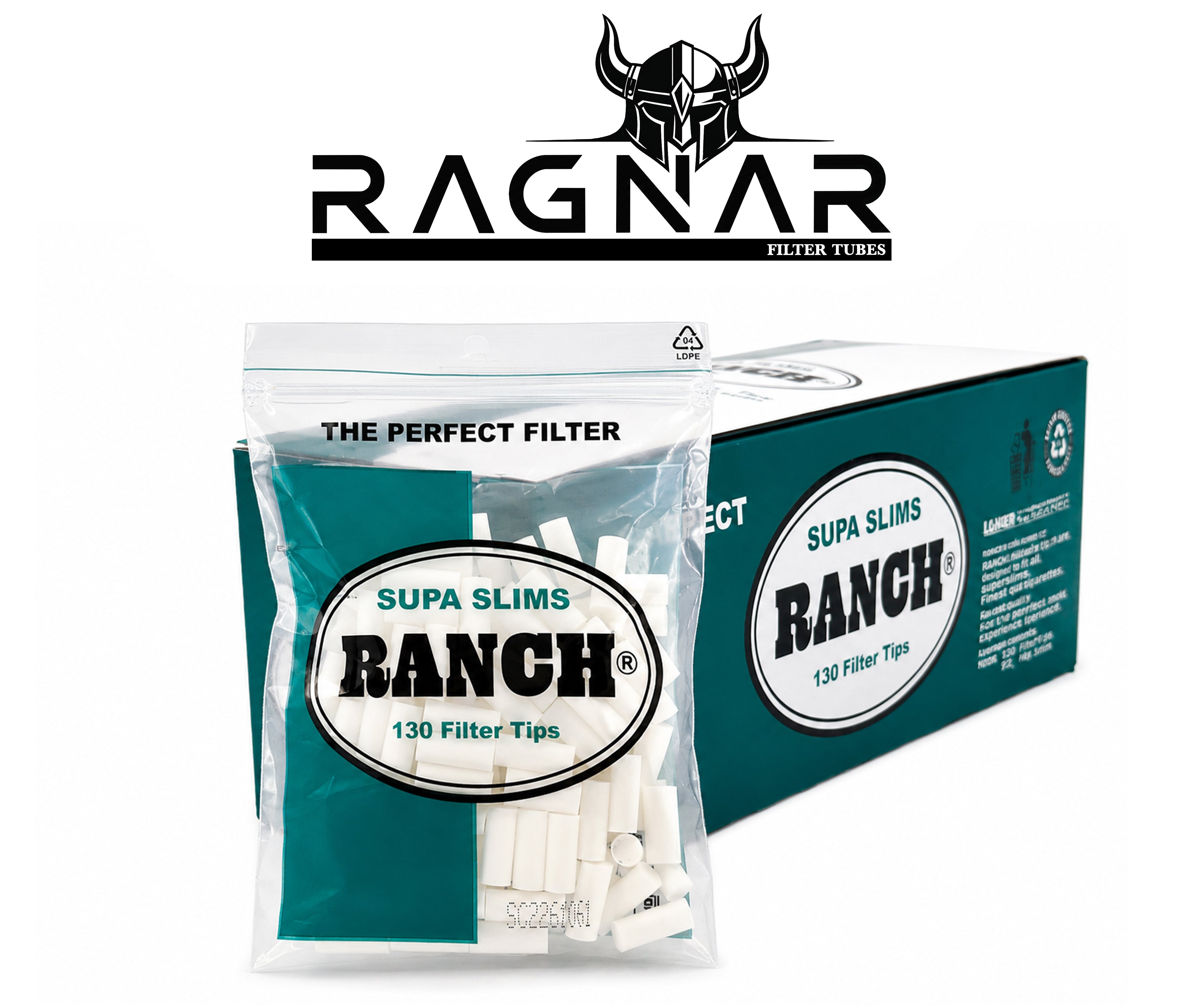 Ranch Bag of Supa Slims Filter Tips. 130 Filter Tips