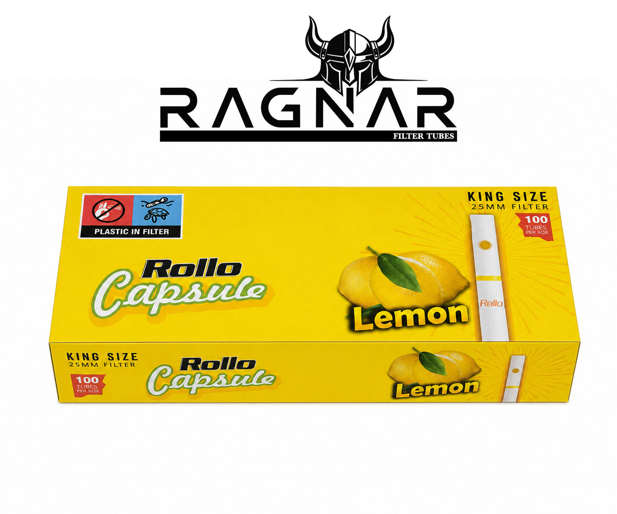 Rollo Lemon Capsule Filter Tubes King Size 25mm