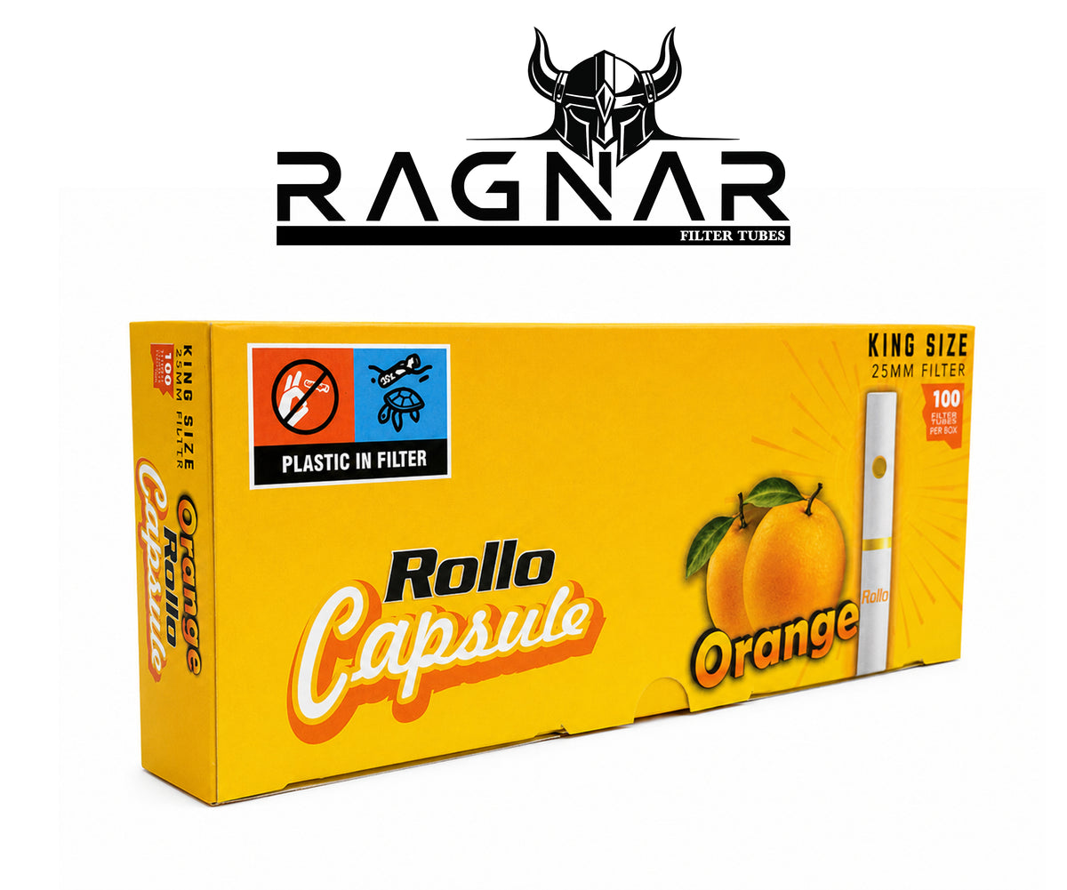Rollo Orange Capsule Filter Tubes King Size 25mm