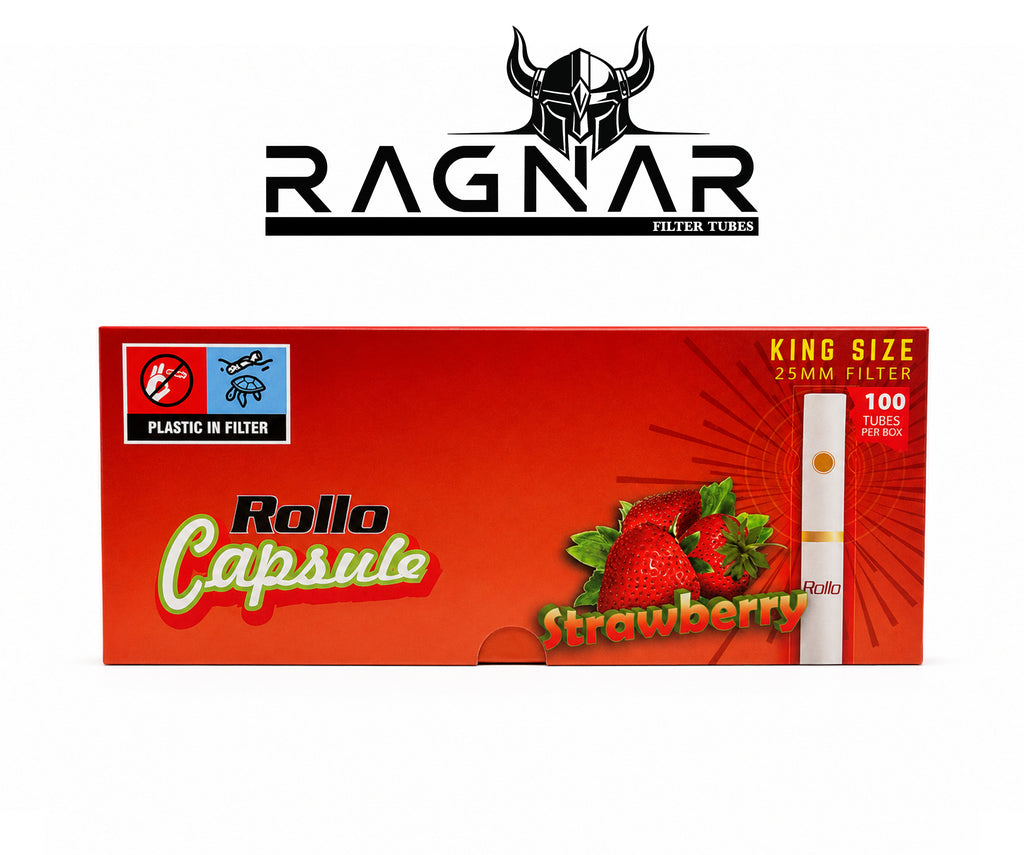 Rollo Strawberry Capsule Filter Tubes King Size 25mm