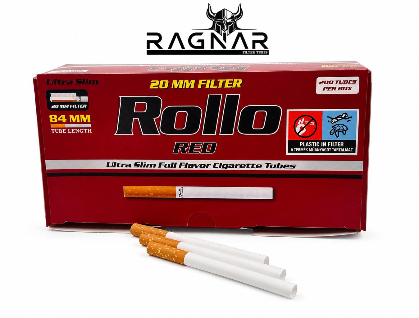 Ultra Slim 20mm Filter Tubes. 200 x Ultra Slim Tubes