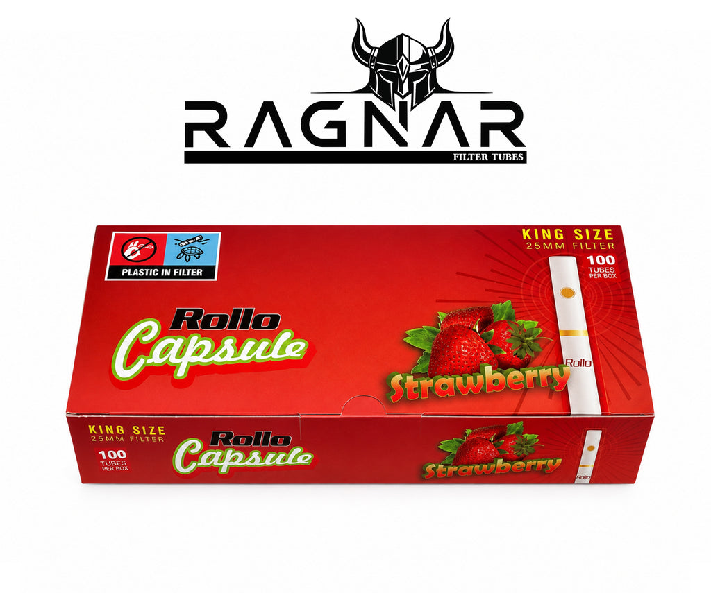 Rollo Strawberry Capsule Filter Tubes King Size 25mm