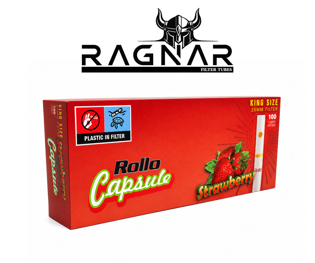 Rollo Strawberry Capsule Filter Tubes King Size 25mm