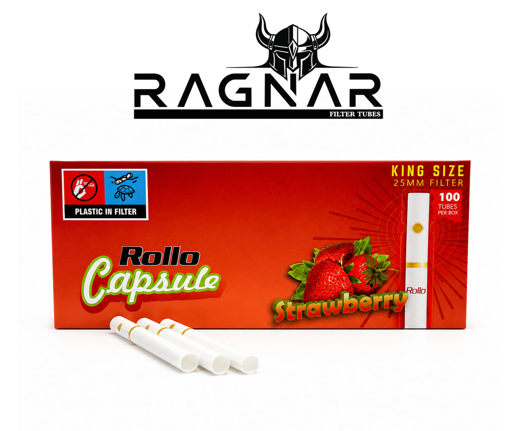 Rollo Strawberry Capsule Filter Tubes King Size 25mm