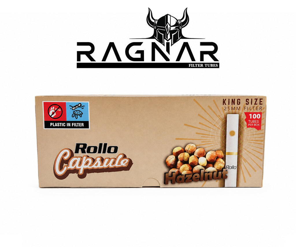 Rollo Hazelnut Capsule Filter Tubes King Size 25mm