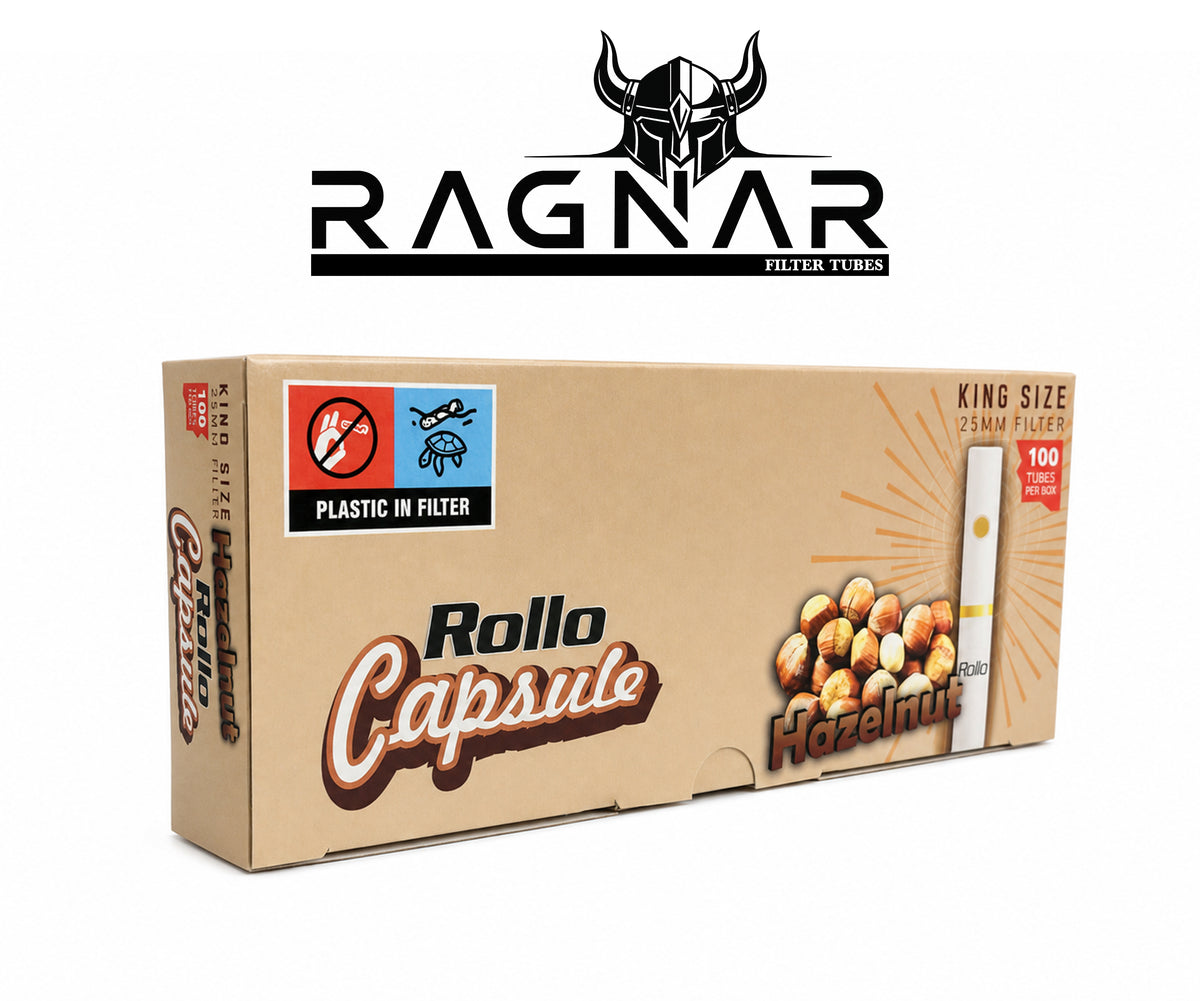 Rollo Hazelnut Capsule Filter Tubes King Size 25mm