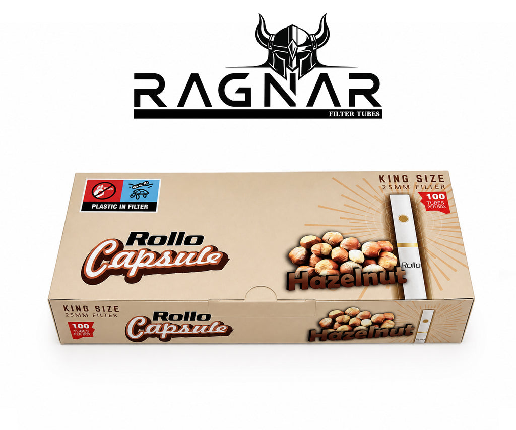 Rollo Hazelnut Capsule Filter Tubes King Size 25mm