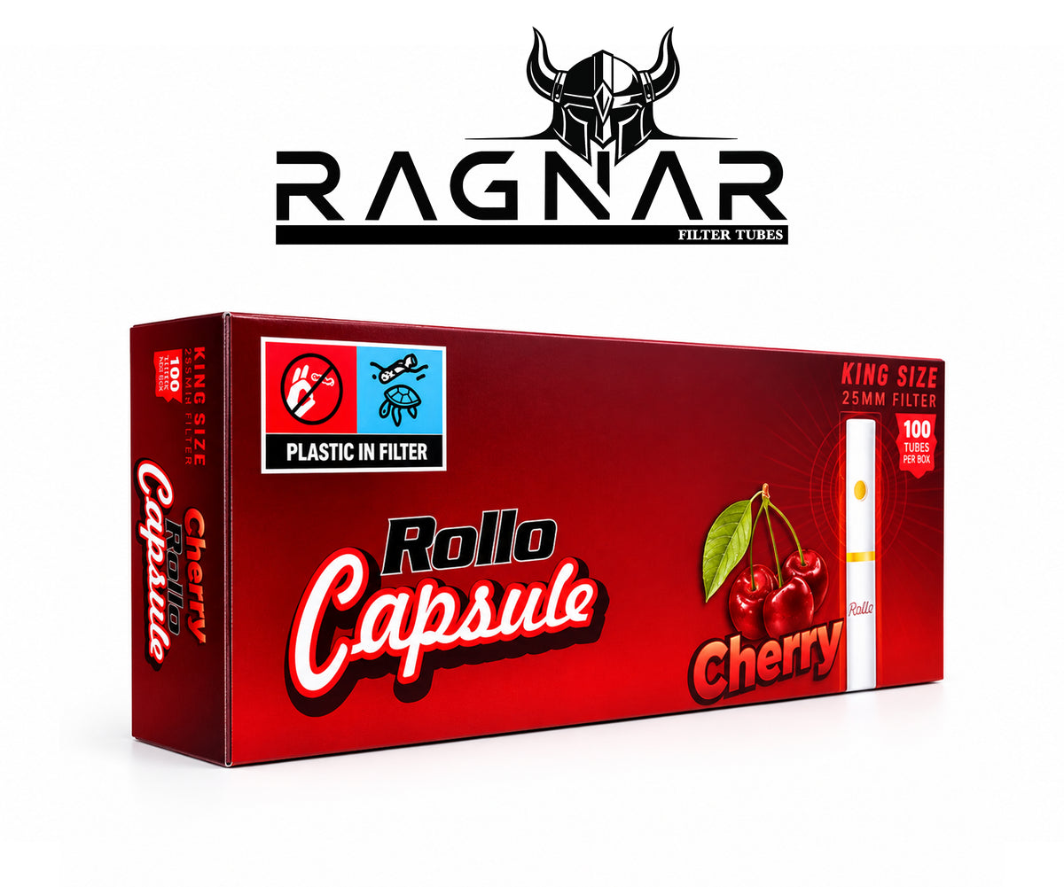 Rollo Cherry Capsule Filter Tubes King Size 25mm