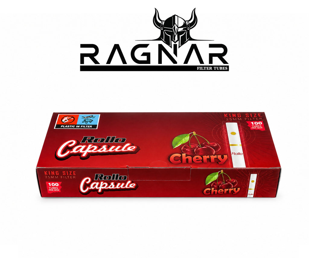 Rollo Cherry Capsule Filter Tubes King Size 25mm