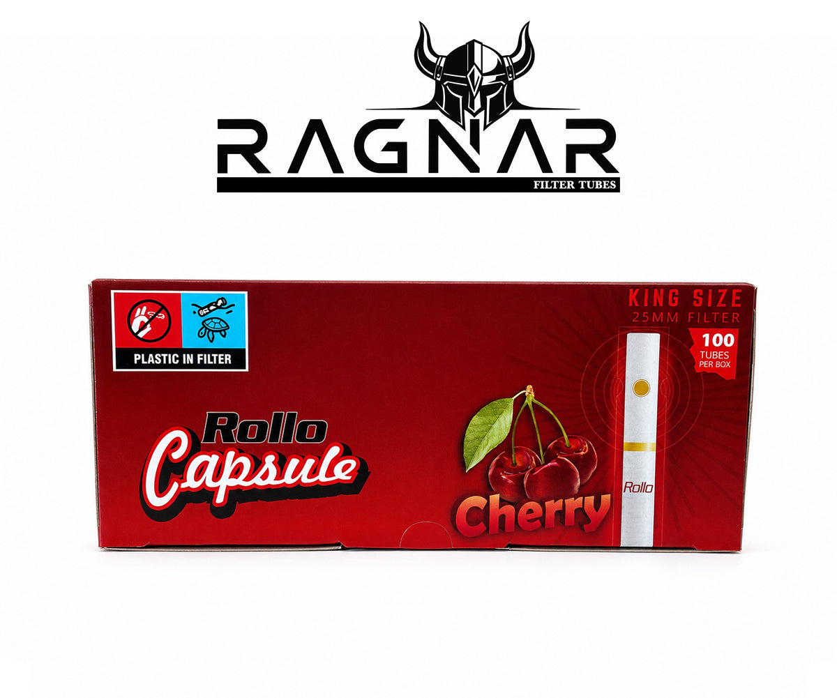 Rollo Cherry Capsule Filter Tubes King Size 25mm
