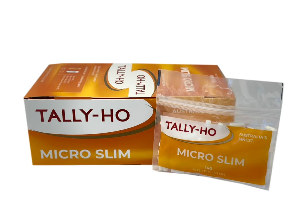 140 X Micro Slim Tally-Ho Filter Tips . One Bag of 140