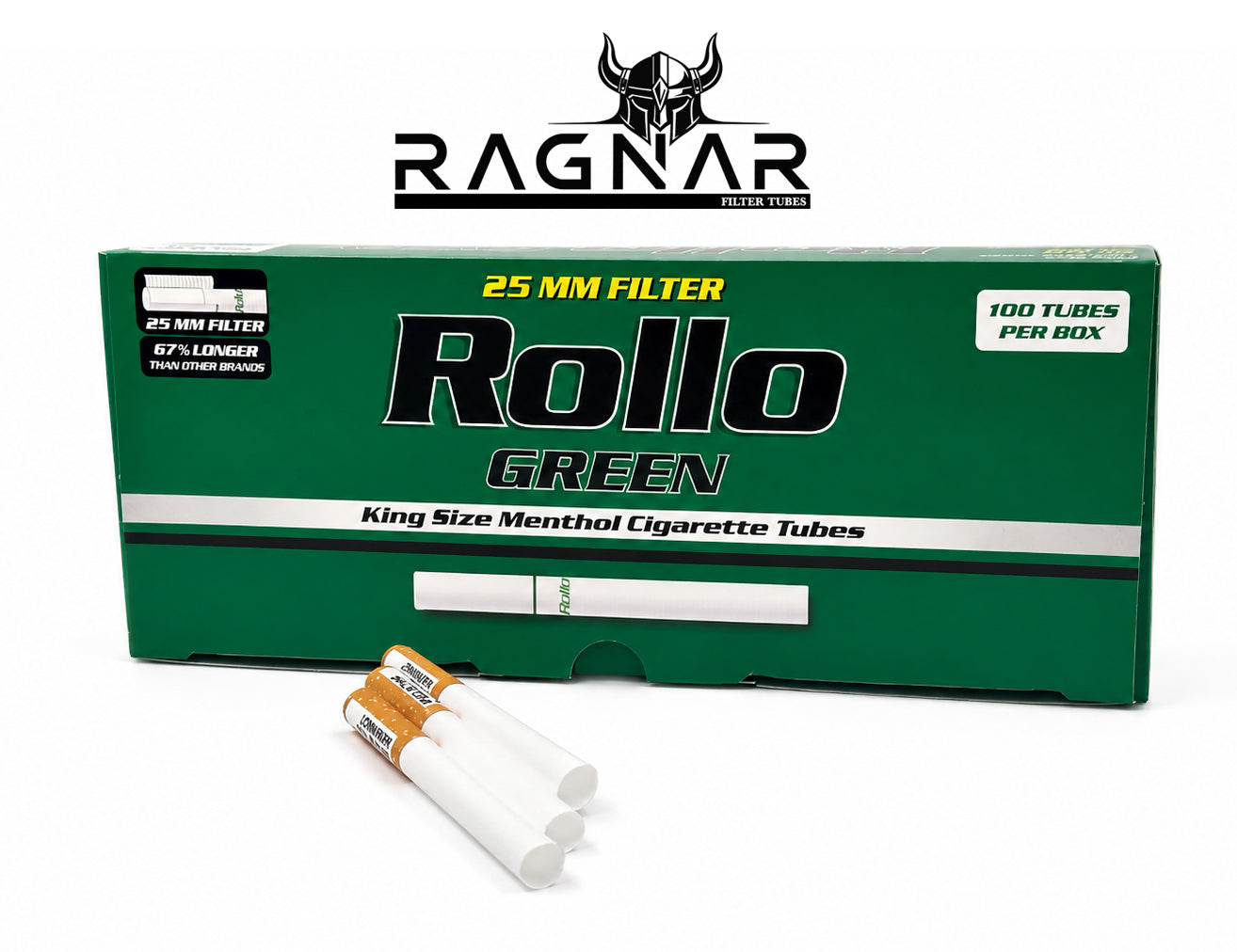 King Size Menthol 8mm Filter Tubes 25mm Filters. 100 x King Tubes