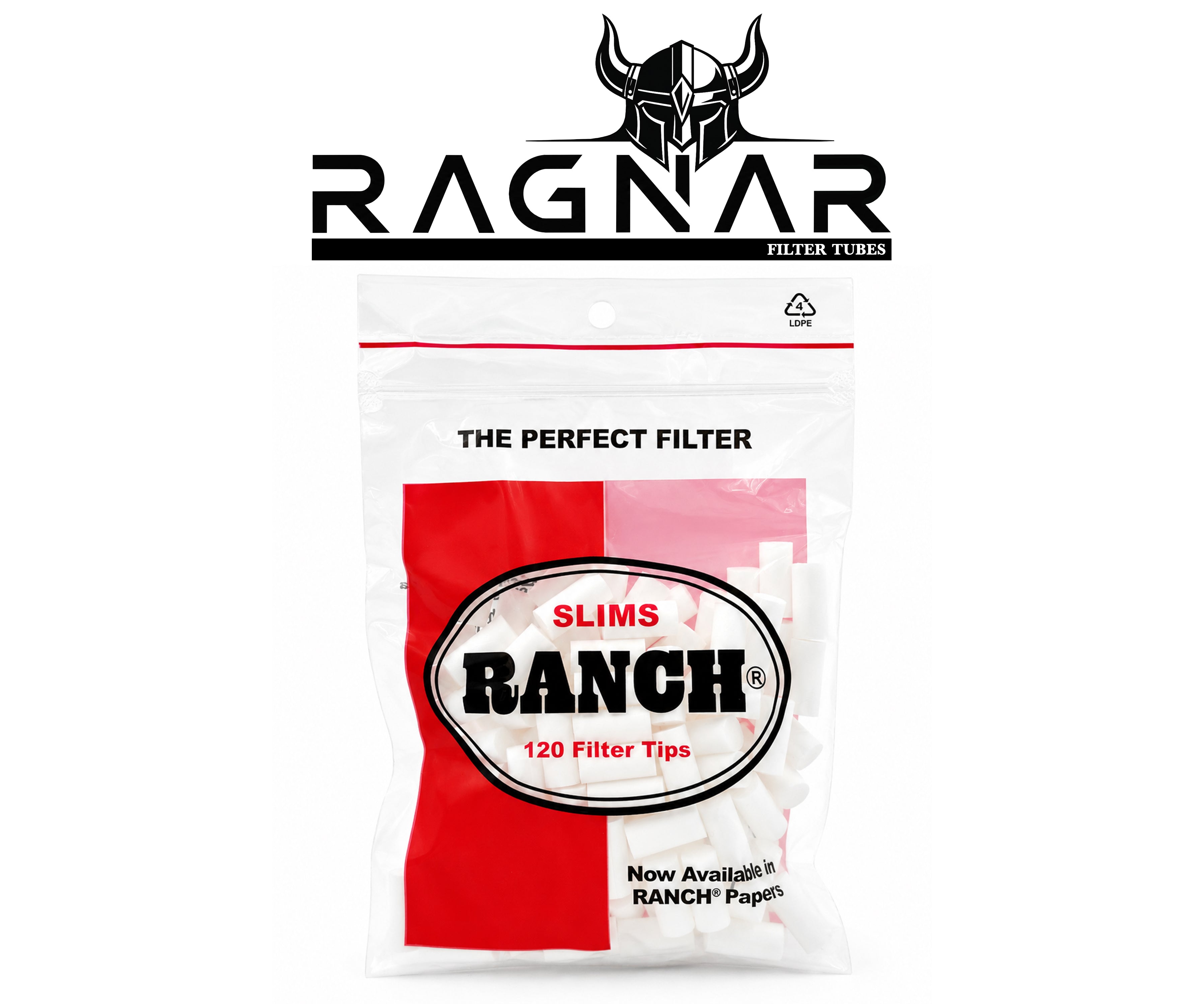 Ranch Bag of Slims Filter Tips. 120 Filter Tips