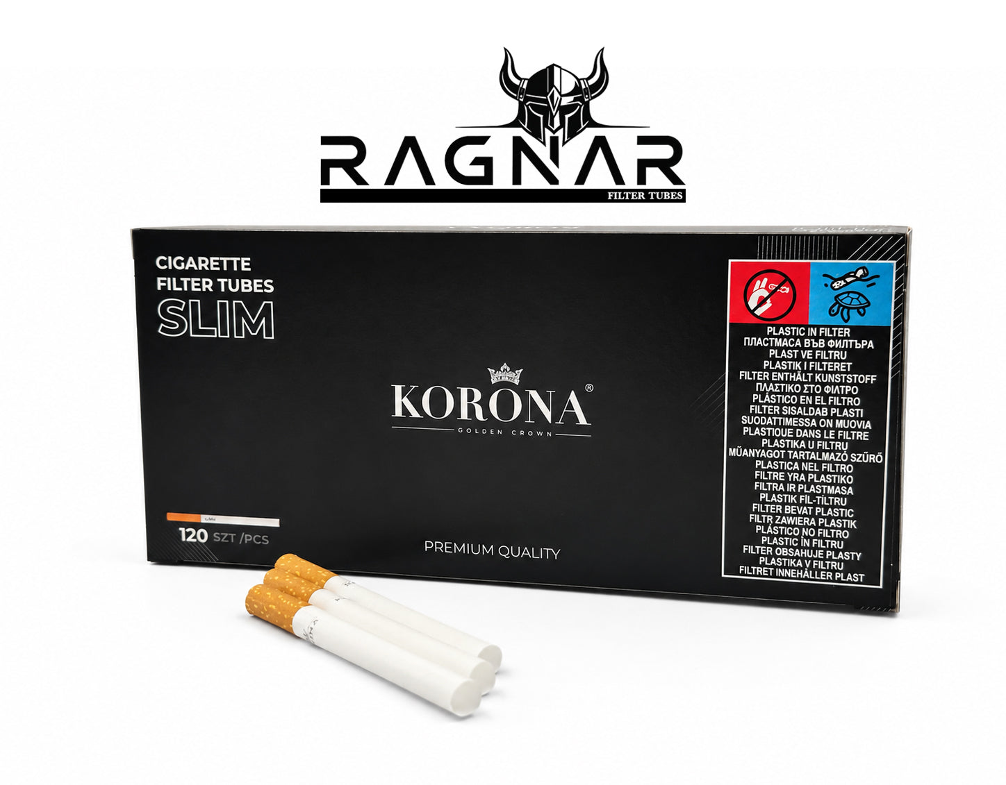Korona Slim 6.5mm Filter Tubes. 120 x Slim Tubes