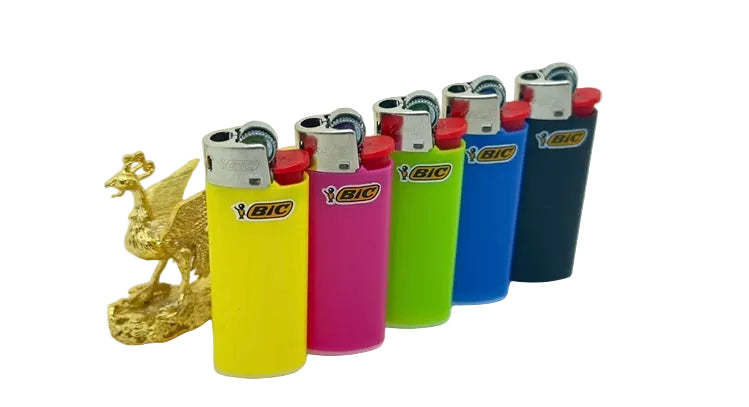 1 X Mini Bic Lighter. Colours and designs selected randomly